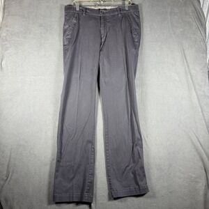 Abacus Mens Gray Flat Front Chino Golf Pants Size 34x32